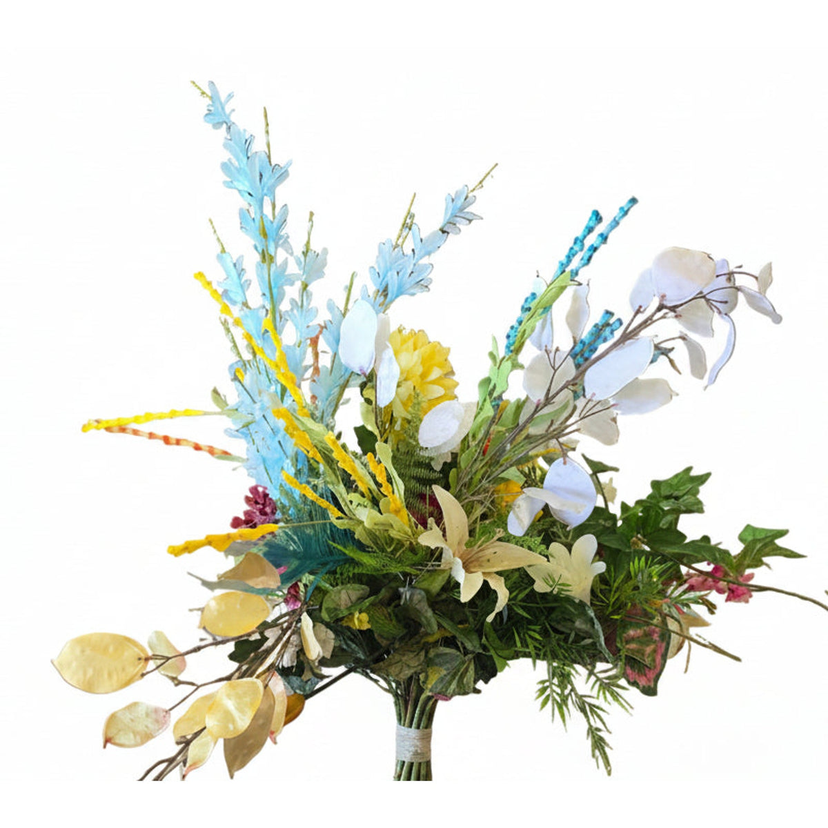 Extra Large Artificial Flower Bouquet | 30+ Stems | Faux Floral for Vases & Centerpieces