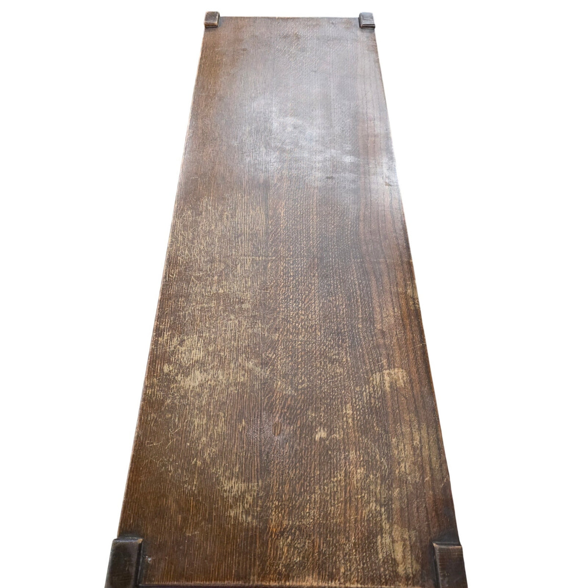 Antique Stickley Mission Style Solid Wood Book Shelf with Glass Doors