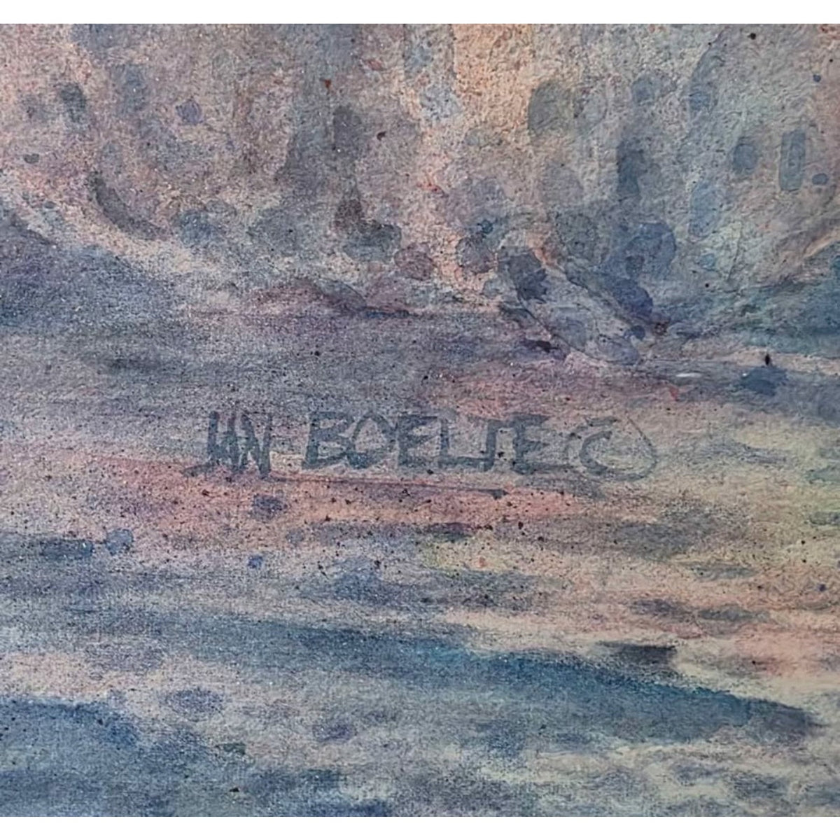 Jan Boelte Original Floral Painting | Vintage Impressionistic | 37" x 32"