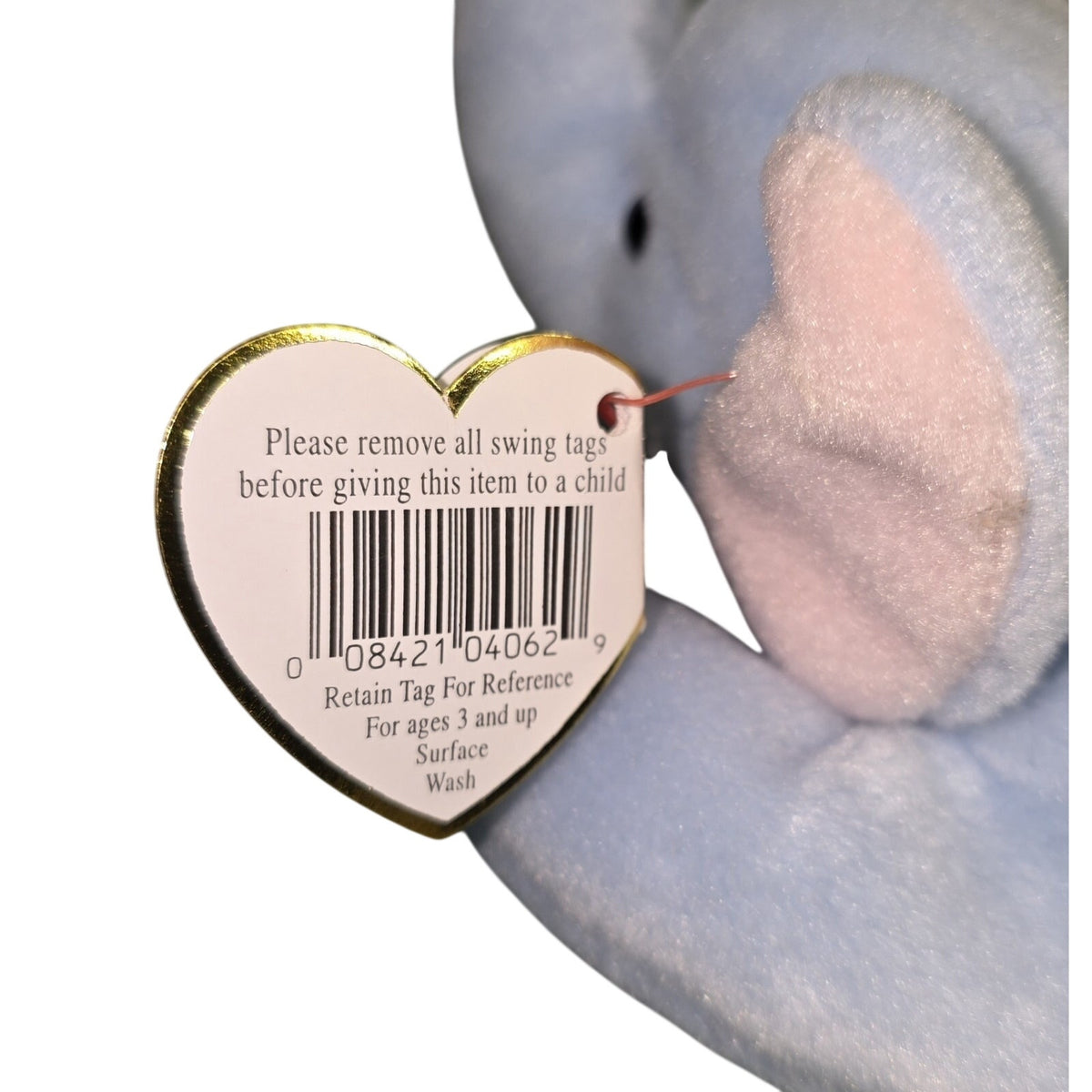 Ty Beanie Babies Peanut the Elephant | Light Blue #4062 | 1995 Original | Rare Retired Collectible