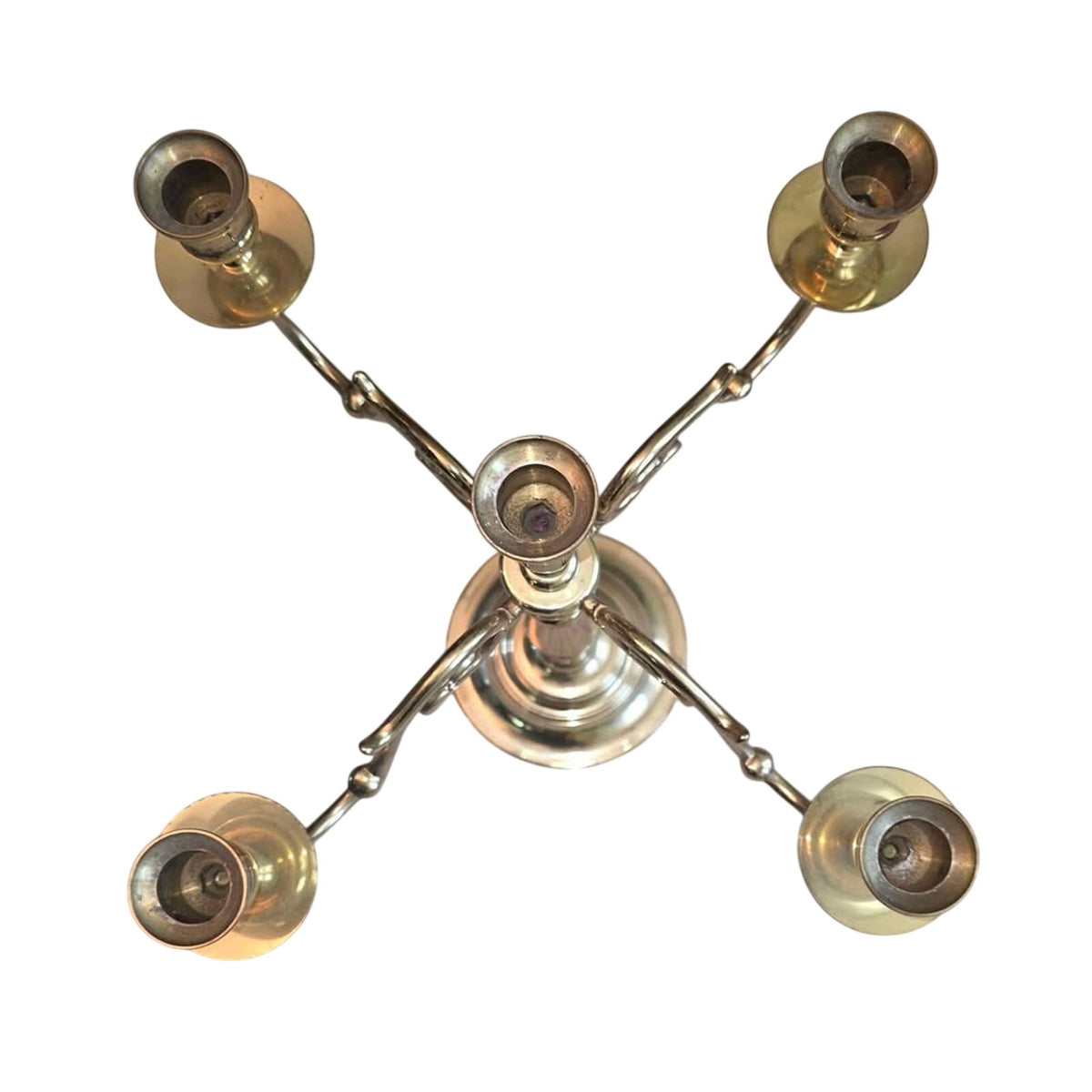 Vintage Baldwin Brass 5 Candlestick Candelabra