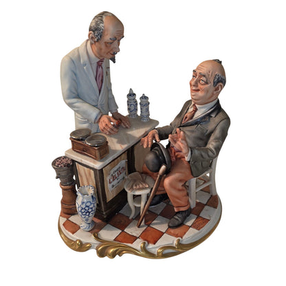 Capodimonte Porcelain Pharmacist Figurine | Murano, Italy c.1970s | Original Gifting Letter Included