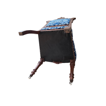 Beautiful Blue & White Victorian Occasional Chair