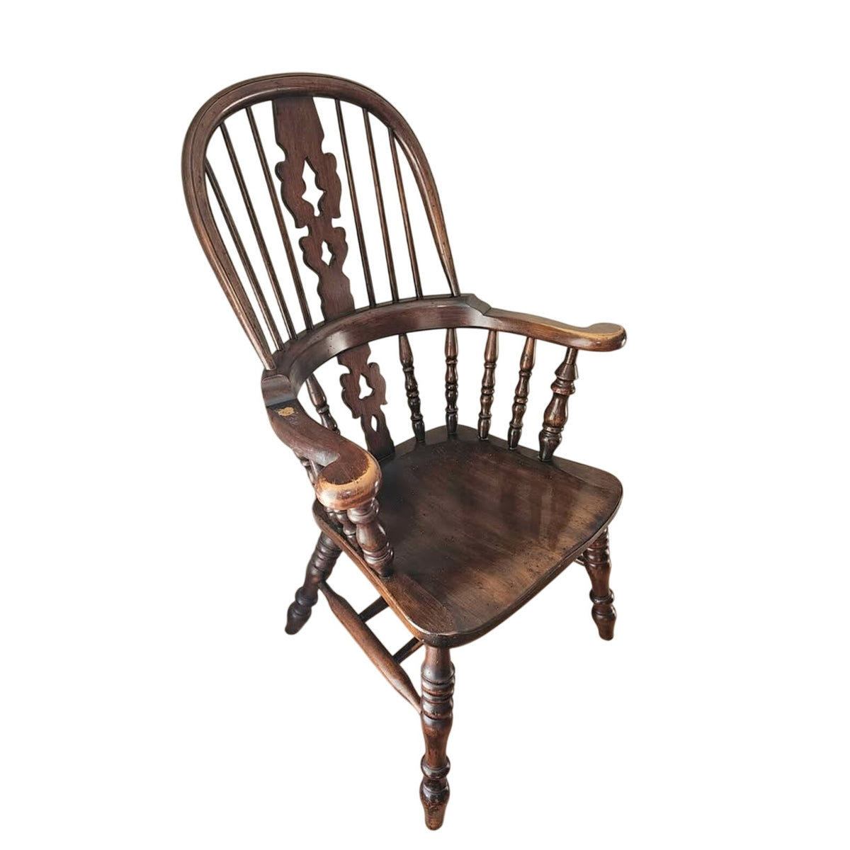 Vintage Barnard & Simonds Windsor Chair | Solid Wood | Rochester, NY | 44" Tall