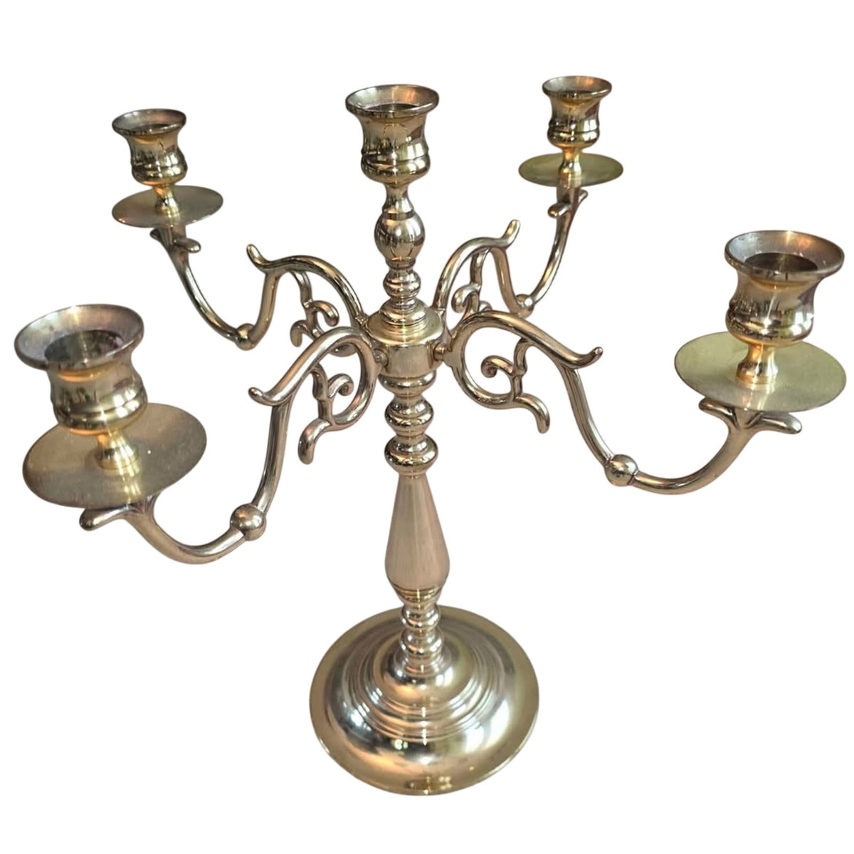 Vintage Baldwin Brass 5 Candlestick Candelabra