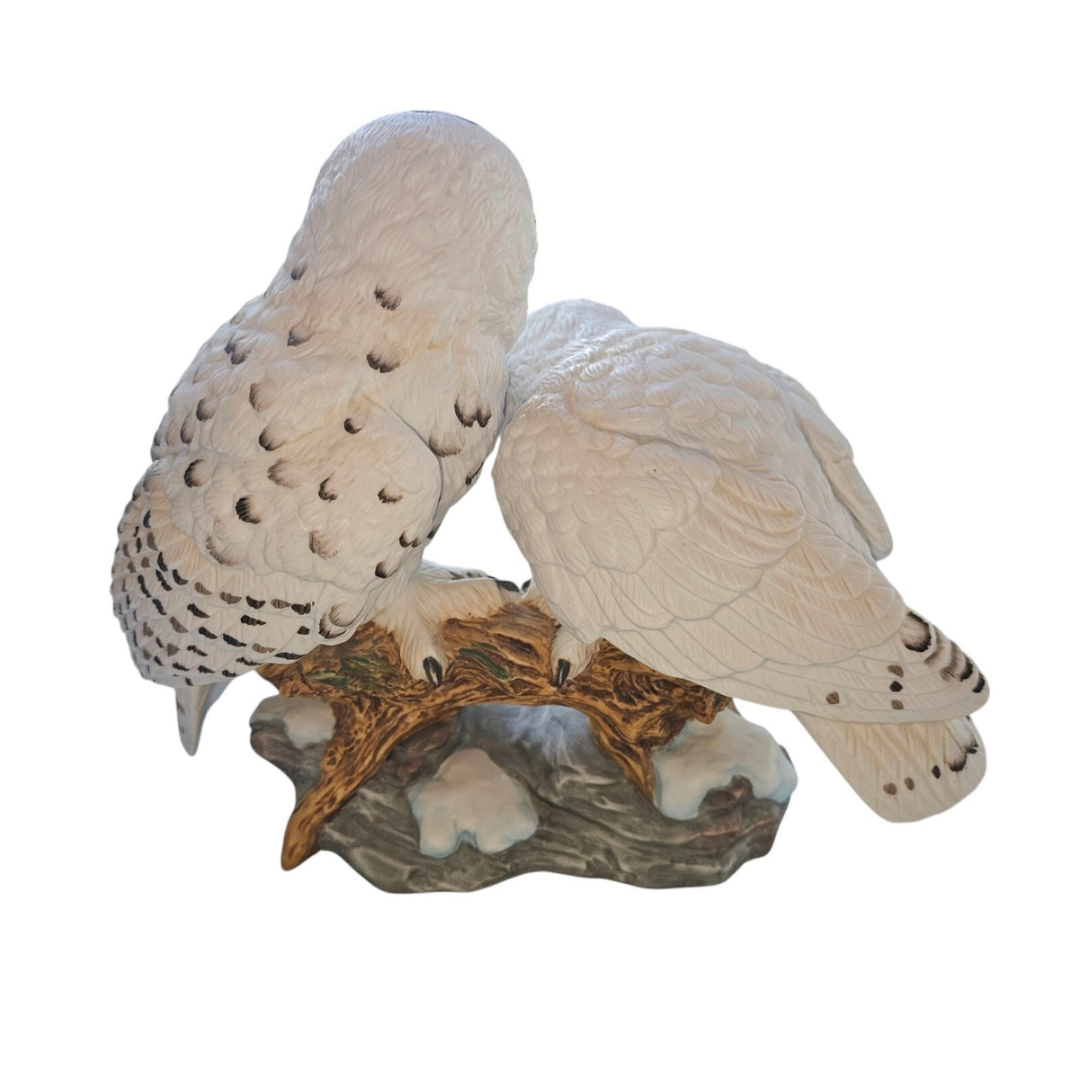 Maruri "Eyes of the Night" Snowy Owls Porcelain Figurine | 1988 Studio Design | Model O-8809