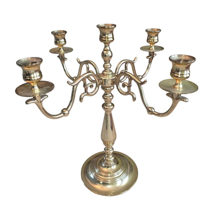 Vintage Baldwin Brass 5 Candlestick Candelabra