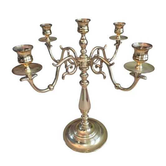 Vintage Baldwin Brass 5 Candlestick Candelabra