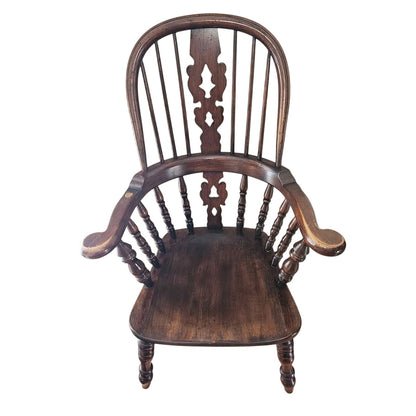Vintage Barnard & Simonds Windsor Chair | Solid Wood | Rochester, NY | 44" Tall
