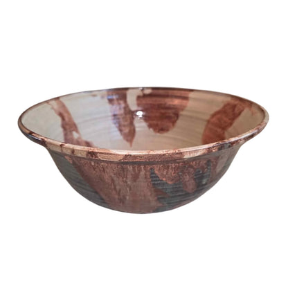 Multi Color Brown Swirl Pottery Bowl