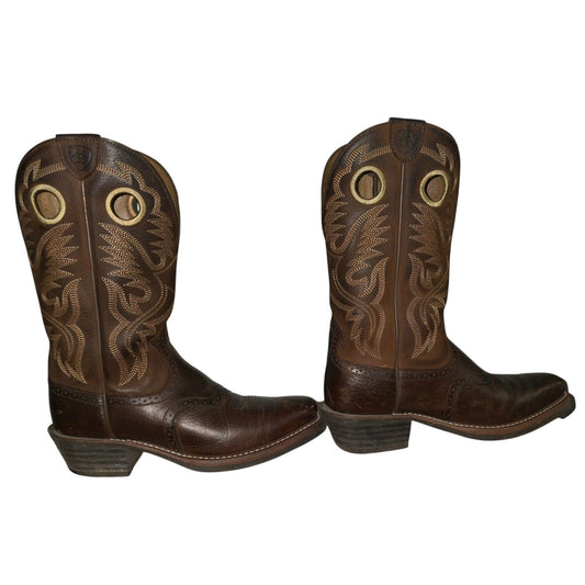Ariat Heritage Roughstock Men's Leather Western Boots | Size 9.5 | Genuine Leather