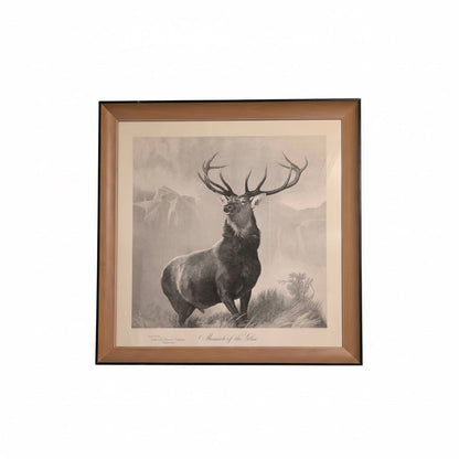 Antique Monarch of the Glen Engraving | Hartford Insurance Co. c.1890 | 30.5" x 30.25"