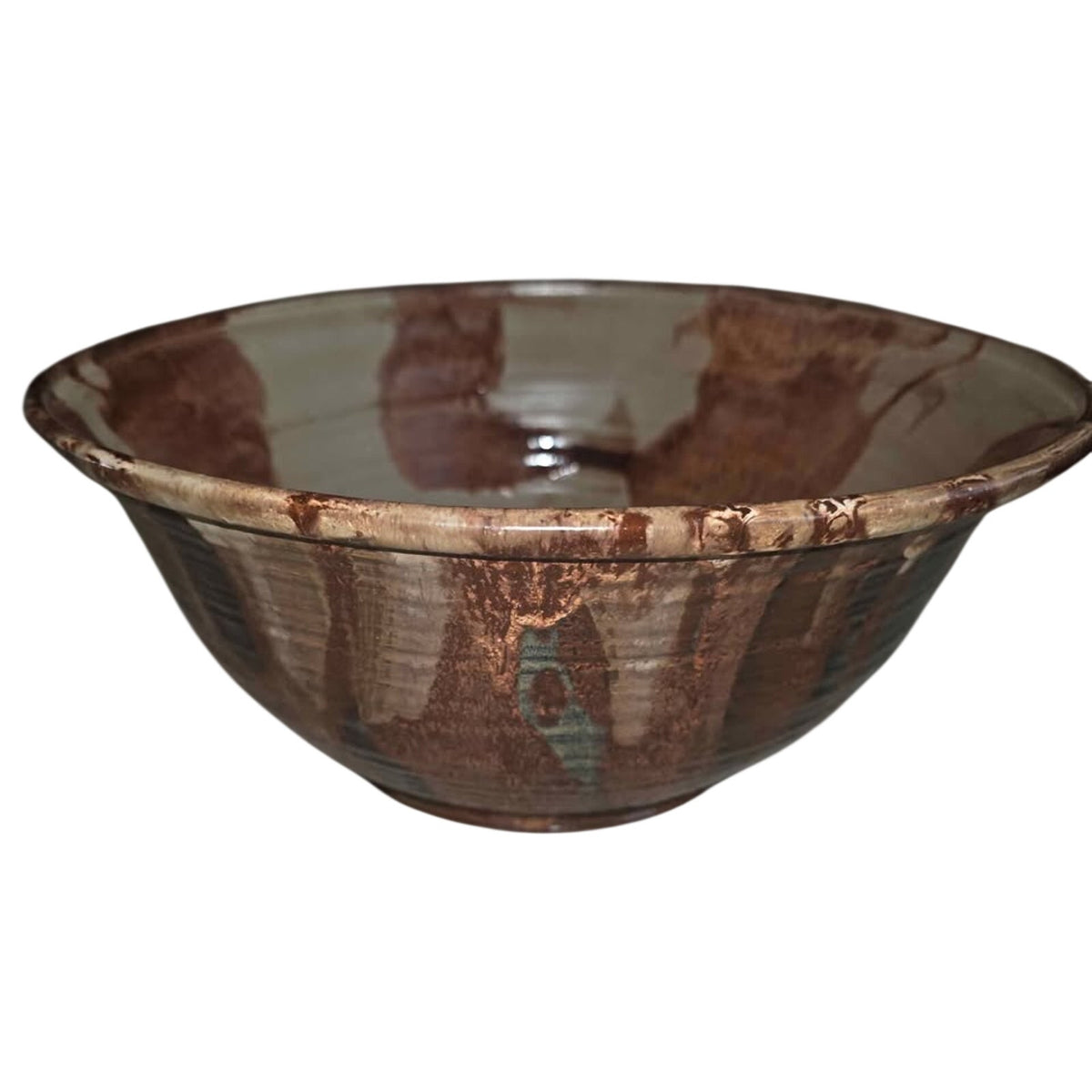 Multi Color Brown Swirl Pottery Bowl