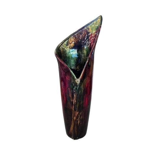 Calla Lily Shaped Rainbow Vase | 16" | Sculptural Colorful Home Décor