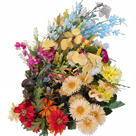 Extra Large Artificial Flower Bouquet | 30+ Stems | Faux Floral for Vases & Centerpieces