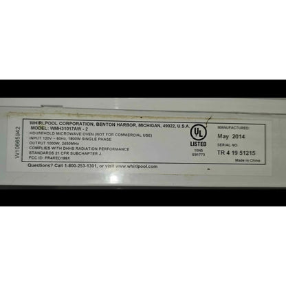 Whirlpool Over-the-Range Built-In Microwave | Model WMH31017AAW-2 | White