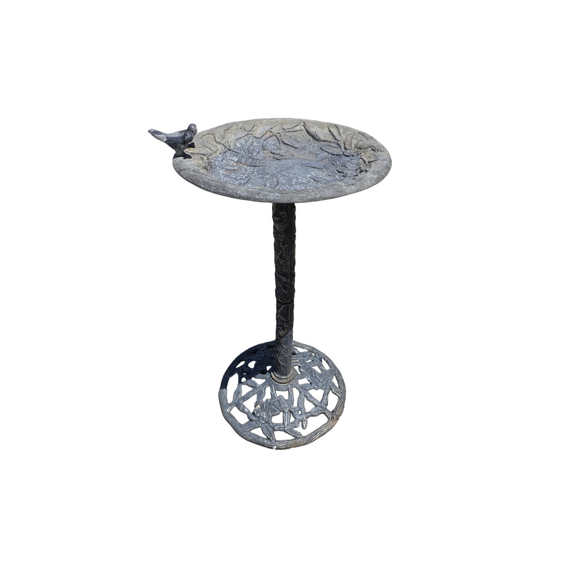 Decorative Metal Bird Bath | Garden & Patio Accent | 17" x 31"