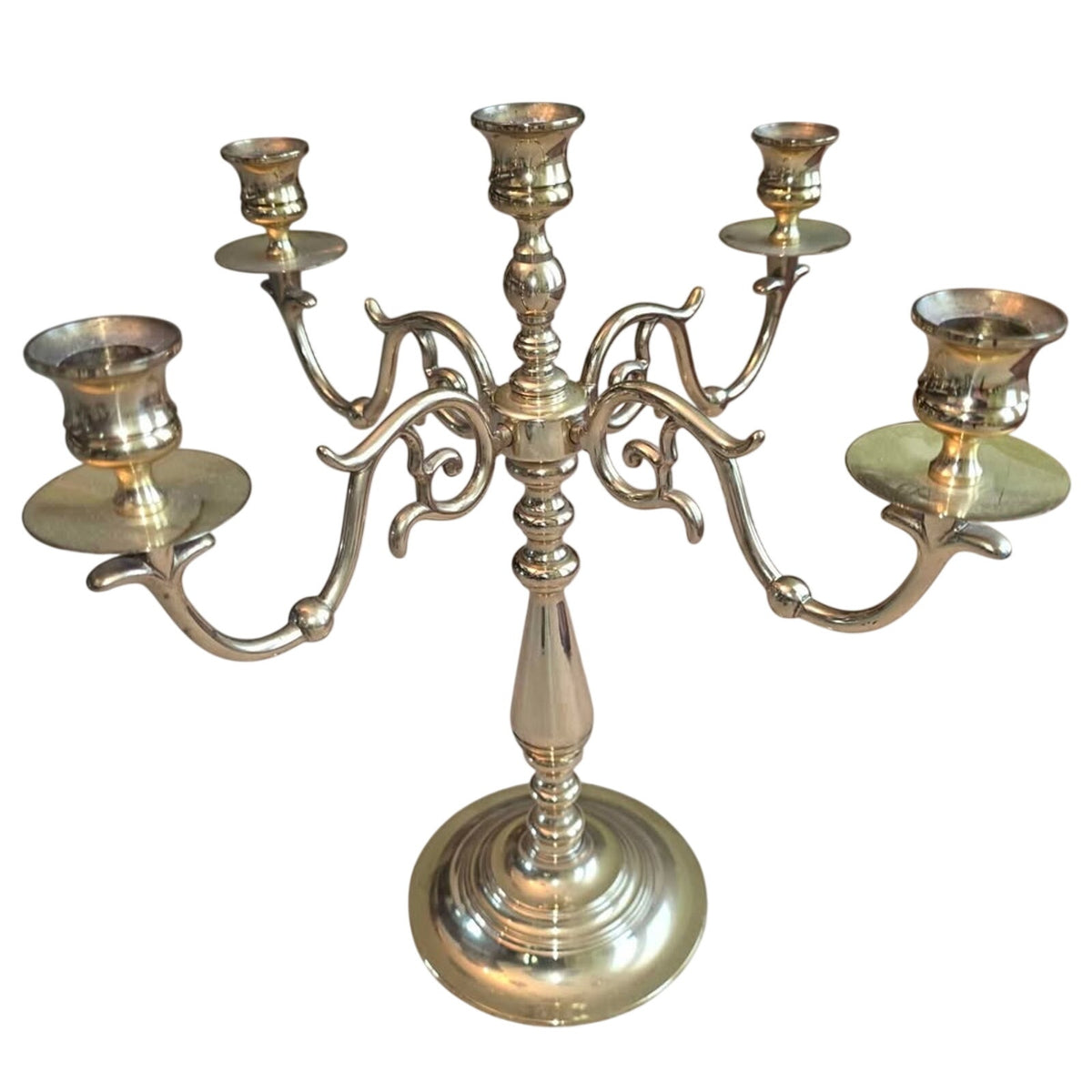 Vintage Baldwin Brass 5 Candlestick Candelabra