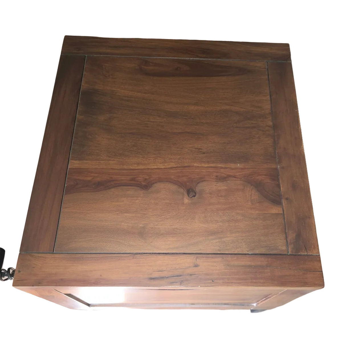 Crate & Barrel Tucker Trunk Side Table | 3 Hidden Storage Compartments + Tray | 21" Square