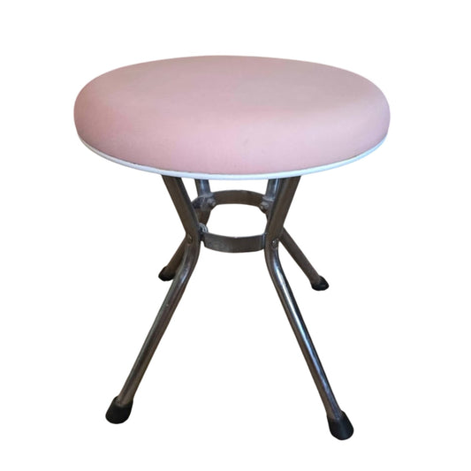 Vintage MCM Pink & Chrome Hamilton Cosco Stool
