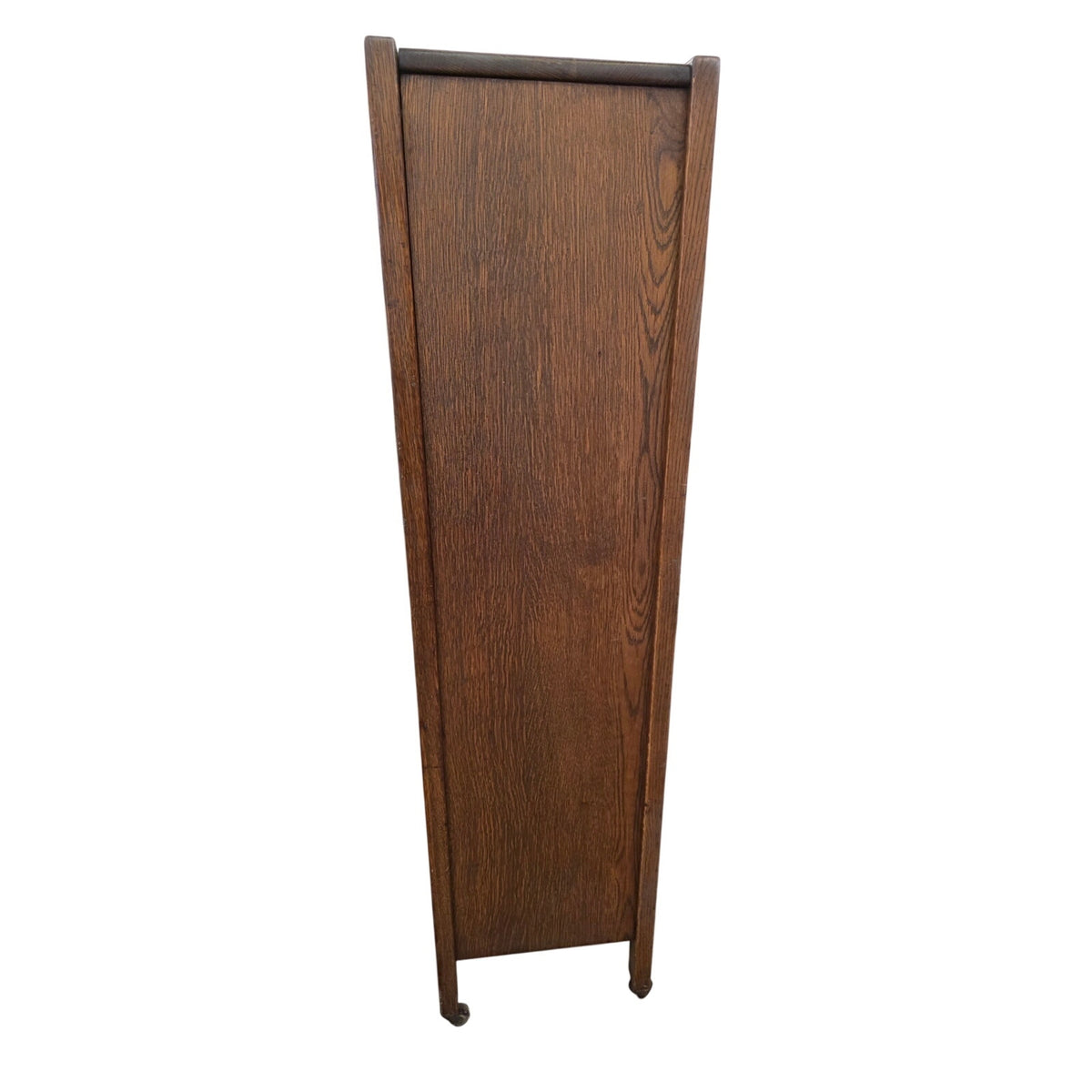 Antique Stickley Mission Style Solid Wood Book Shelf with Glass Doors