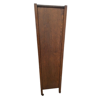 Antique Stickley Mission Style Solid Wood Book Shelf with Glass Doors