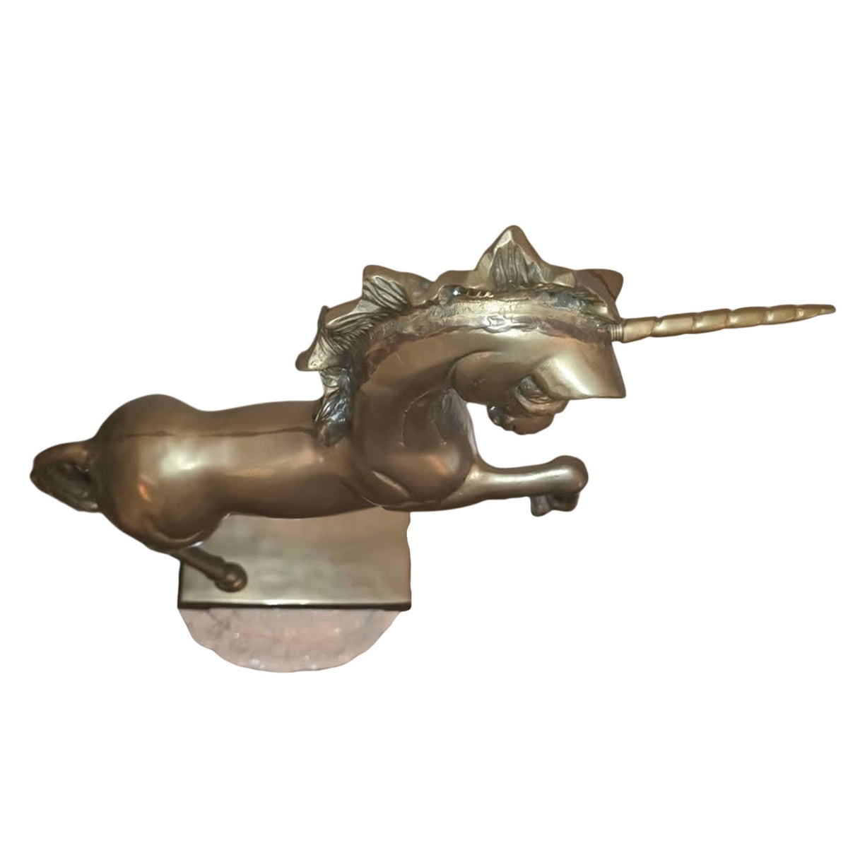 Large Vintage Brass Unicorn Figure | 17" Decorative Sculpture