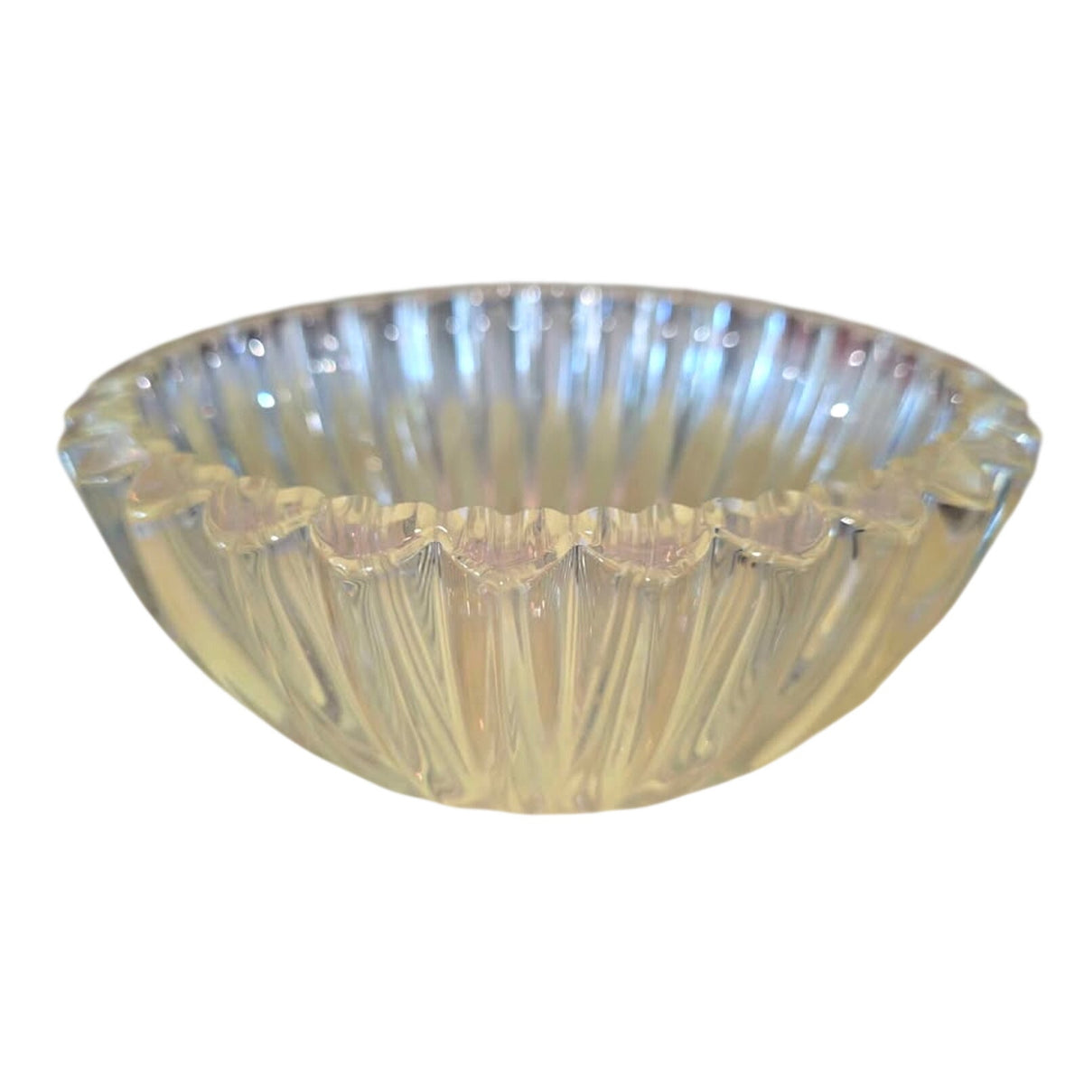 Vintage Tiffany & Co. Heart Rim Crystal Bowl | 8.5" Diameter
