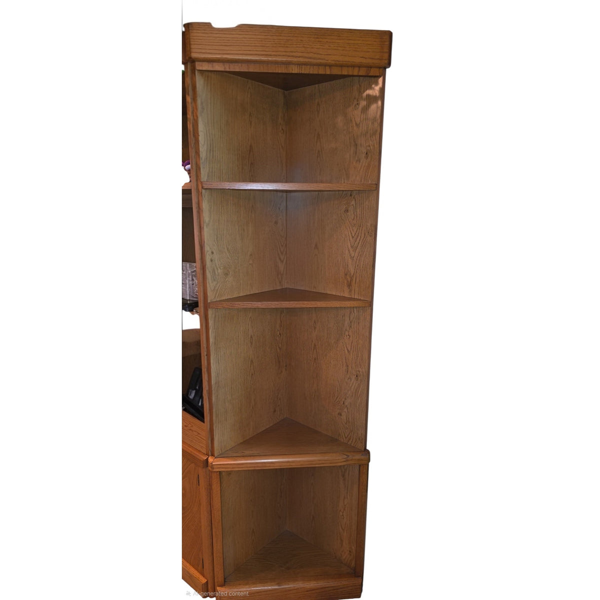 4-Piece Modular Wood Bookcase Unit | Corner & Center Shelves | 74" Tall