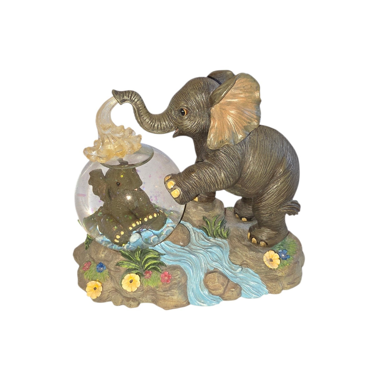 Hamilton Collection "Showered With Love" Snow Globe | Wonders in Water 1998 | Elephant | 6" x 5"