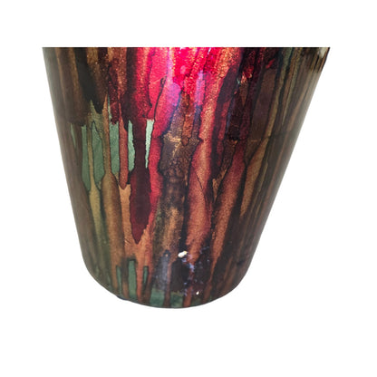 Vibrant 29" Tall Rainbow Vase | Floor Statement Vase | Maximalist Home Décor