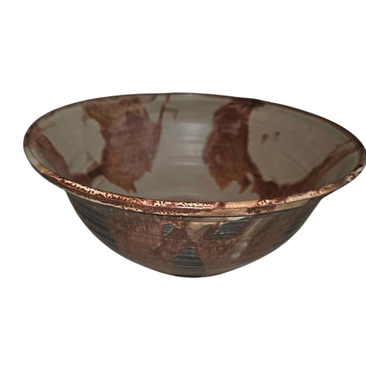 Multi Color Brown Swirl Pottery Bowl