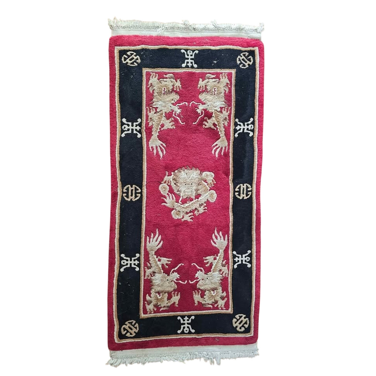 Black, Gold and Red Asian Style Dragon Runner