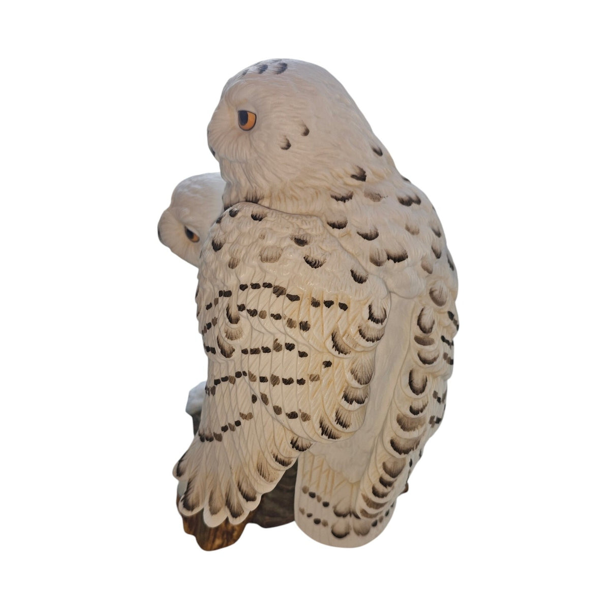 Maruri "Eyes of the Night" Snowy Owls Porcelain Figurine | 1988 Studio Design | Model O-8809