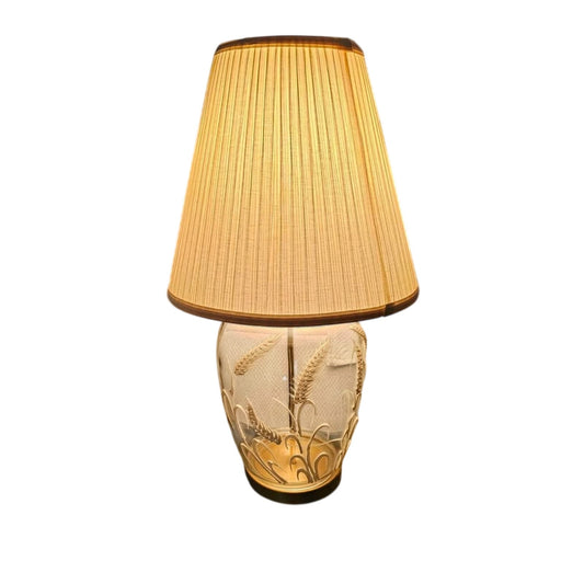 Etched Clear Glass Ginger Jar Lamp