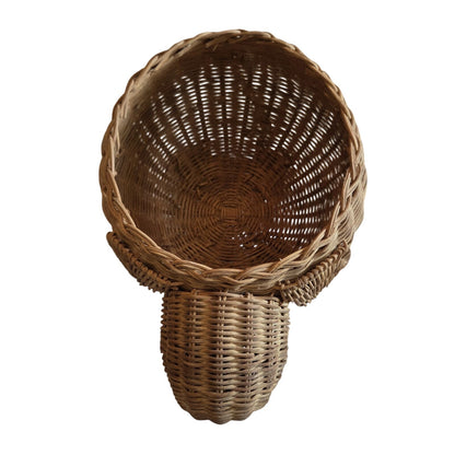 Vintage Wicker Elephant Basket Storage Planter