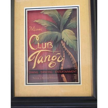 Set of Three Vintage Framed Club Prints | Gallery Wall Art