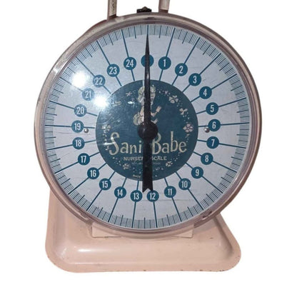 Vintage Pink Sanibaby Nursery Scale | Mid-Century Baby Scale | Retro Nursery Décor