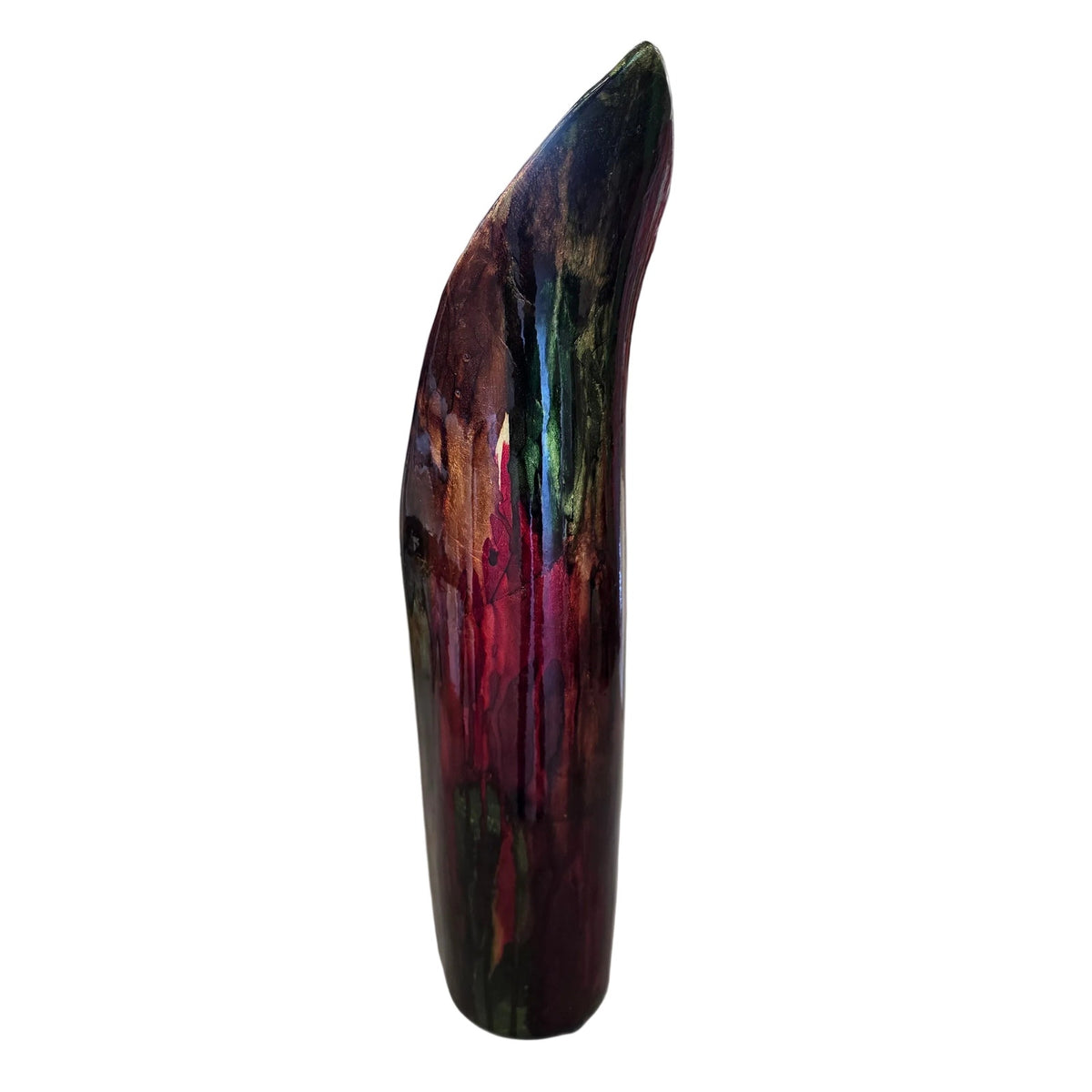 Calla Lily Shaped Rainbow Vase | 16" | Sculptural Colorful Home Décor