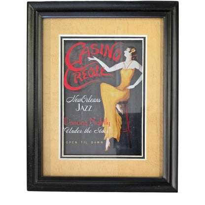 Set of Three Vintage Framed Club Prints | Gallery Wall Art