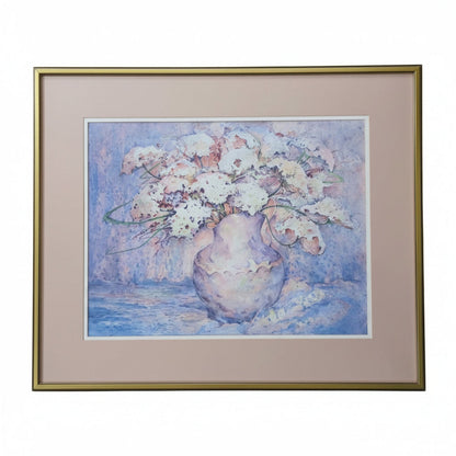 Jan Boelte Original Floral Painting | Vintage Impressionistic | 37" x 32"
