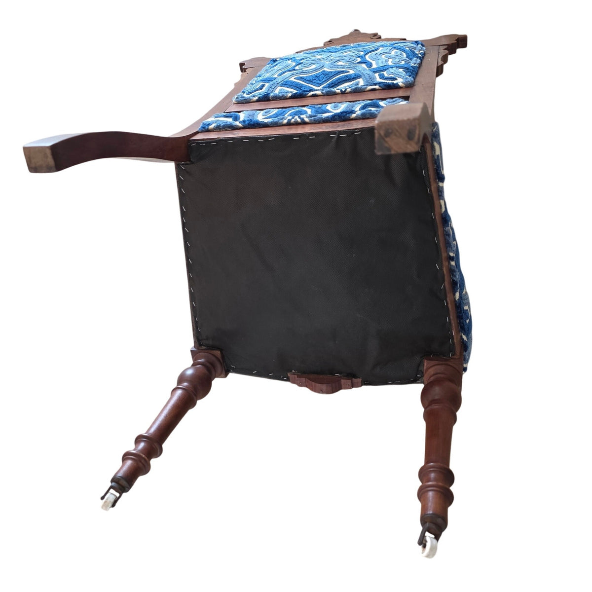 Beautiful Blue & White Victorian Occasional Chair