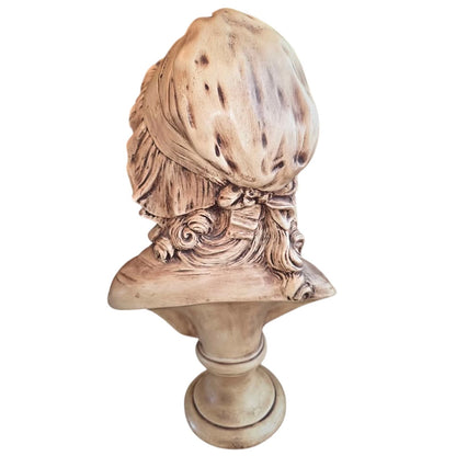 Vintage French Peasant Girl in Bonnet Bust