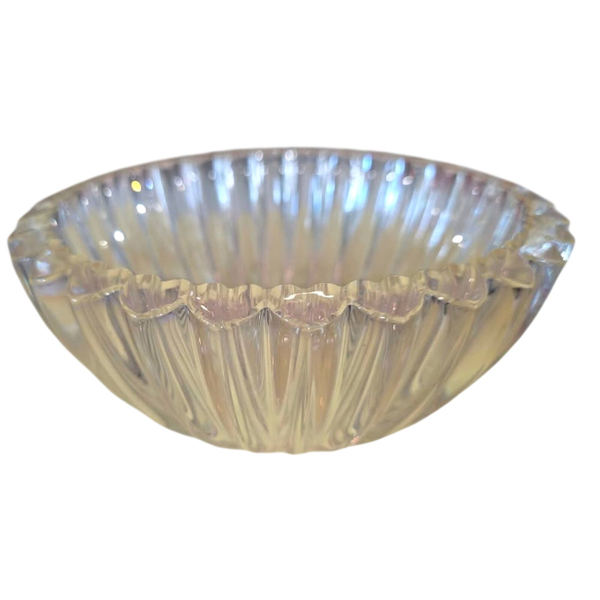 Vintage Tiffany & Co. Heart Rim Crystal Bowl | 8.5" Diameter