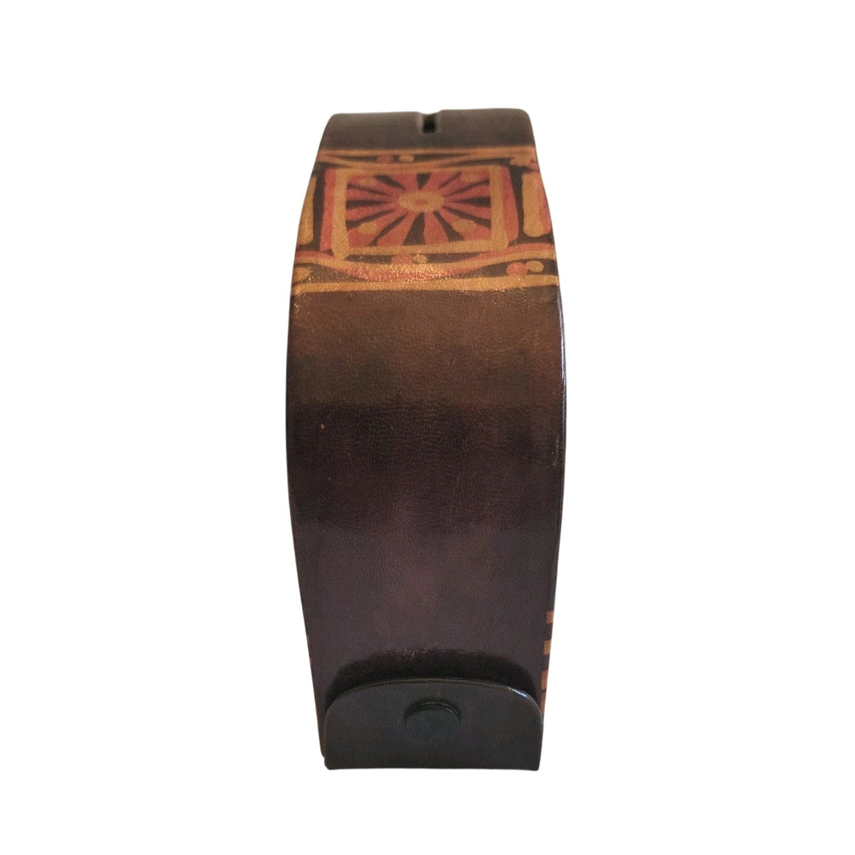 Leather Elephant Shaped Coin Bank Colorful Mix Brown, Reddish, Orange India