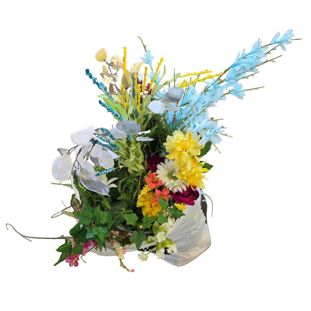 Extra Large Artificial Flower Bouquet | 30+ Stems | Faux Floral for Vases & Centerpieces