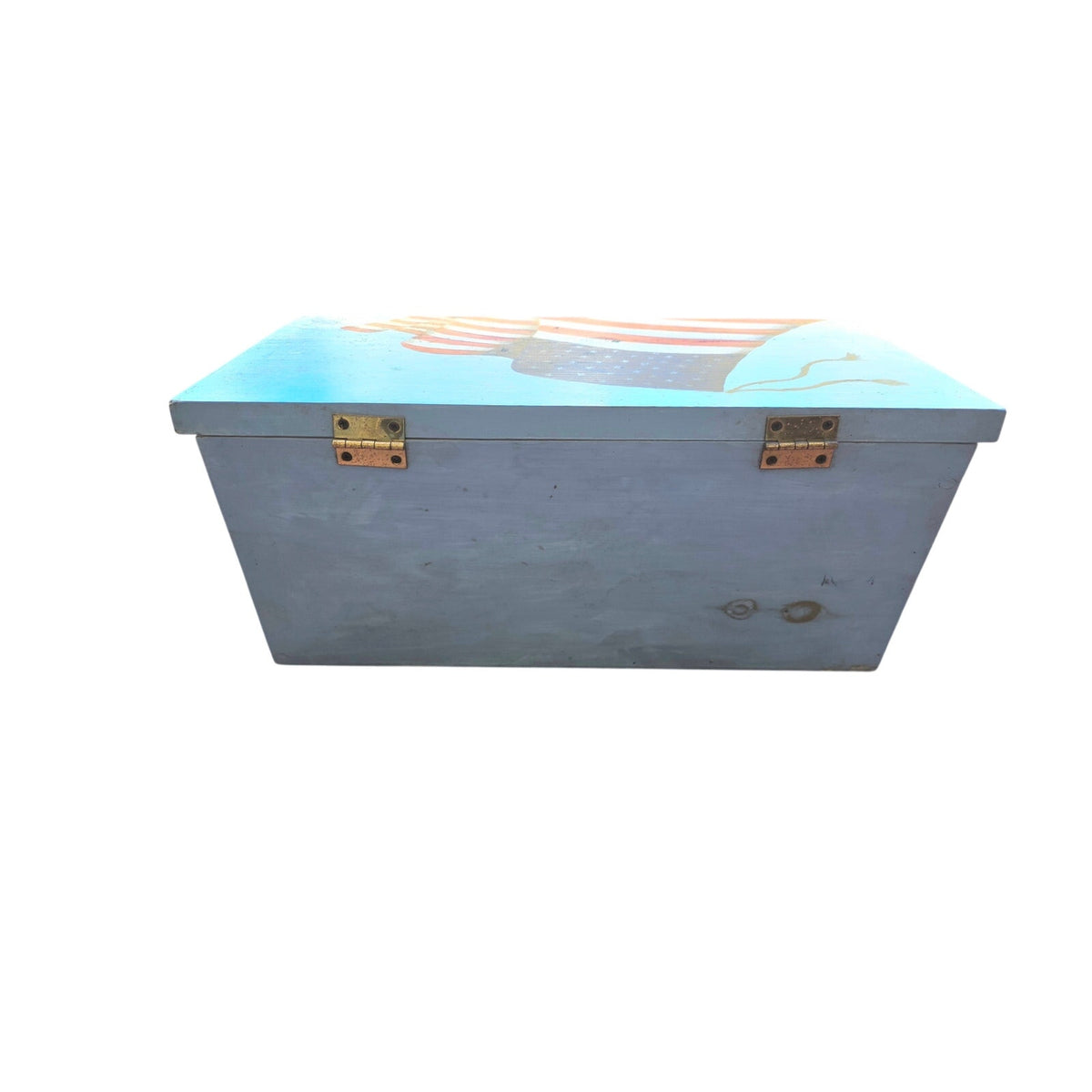 Handmade Wood American Flag Keepsake Box | 17.5" Painted Americana