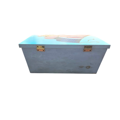 Handmade Wood American Flag Keepsake Box | 17.5" Painted Americana