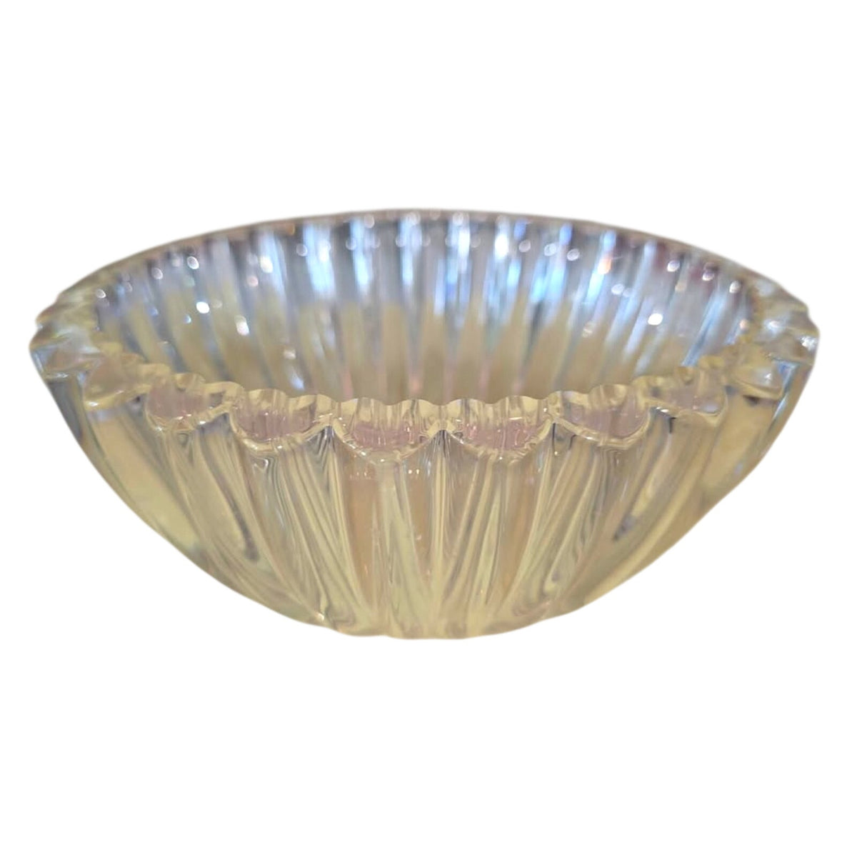 Vintage Tiffany & Co. Heart Rim Crystal Bowl | 8.5" Diameter