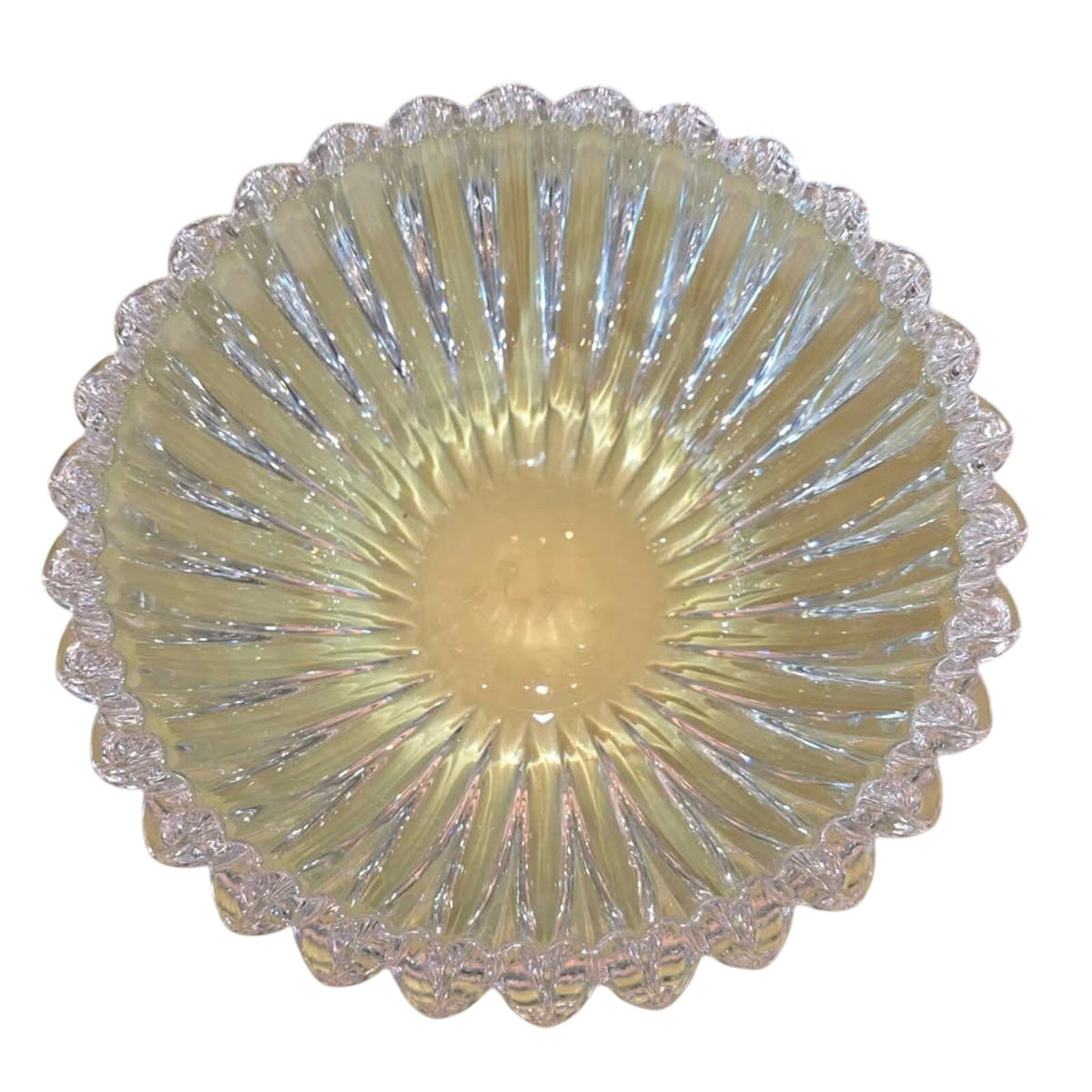 Vintage Tiffany & Co. Heart Rim Crystal Bowl | 8.5" Diameter